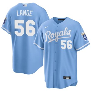 Blue #56 Men's Embroidery Kansas City Royals Alex Lange Jerseys 399603-551