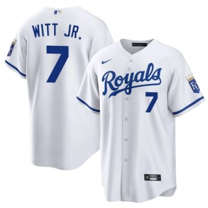 White Bobby Witt Jr. Mens Official #7 The Crowns Jerseys 803846-510