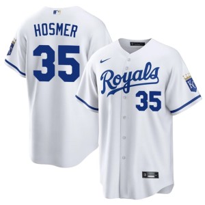 Men Royals #35 White Game Eric Hosmer Jersey 140500-867