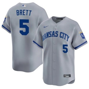 Gray Mens KC George Brett New #5 Jerseys 906665-301