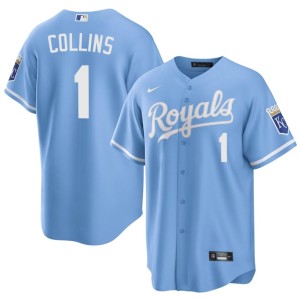 Isaac Collins #1 Blue MLB The 'Yals Men Jerseys 991436-406
