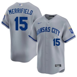 #15 New The 'Yals Whit Merrifield Gray Men's Jerseys 204557-713