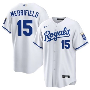 Whit Merrifield New KC Mens #15 White Jersey 861548-724