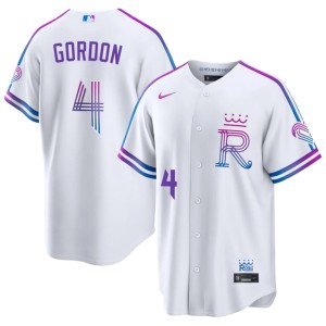 City Connect Alex Gordon #4 The 'Yals White Replica Men's Jerseys 800409-347