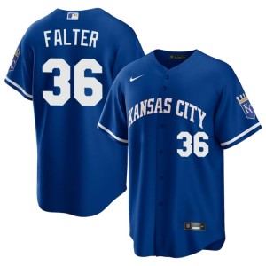 Men Bailey Falter Embroidery Kansas City Royals Royal #36 Jerseys 187500-697