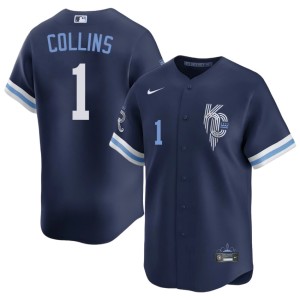 City Connect Navy #1 Isaac Collins Mens The Blue Crew MLB Jersey 380134-335