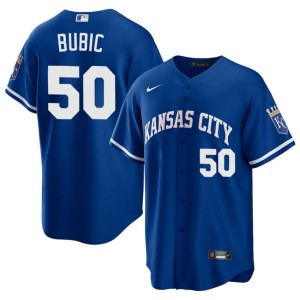 #50 Royals Royal Mens Kris Bubic Official Jerseys 322415-794