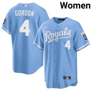 Alex Gordon Royals #4 Blue Replica Womens Jersey 819120-878