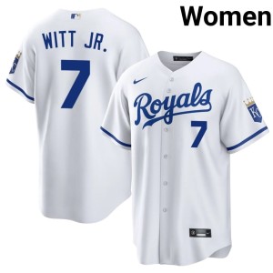 White The Crowns Women's 2026 #7 Bobby Witt Jr. Jerseys 412680-745