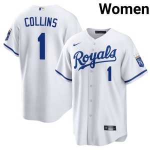 White #1 Women's Replica The Crowns Isaac Collins Jersey 110224-867