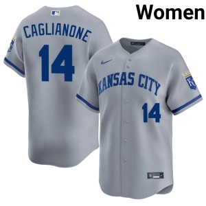 Royals Popular Womens #14 Gray Jac Caglianone Jersey 788110-335
