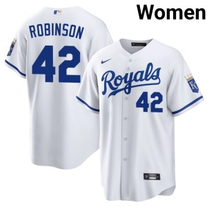 #42 Women Jackie Robinson White Player The Blue Crew Jerseys 818294-880