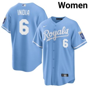 The Boys in Blue #6 Blue Stitched Womens Jonathan India Jersey 911653-734