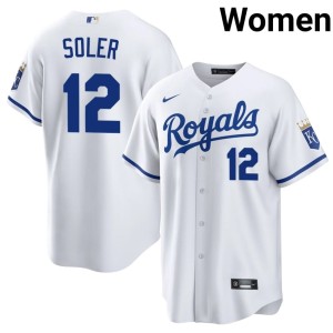 Women The Blue Crew White #12 New Jorge Soler Jersey 280567-146