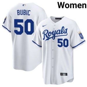 Women's Kris Bubic 2026 #50 White KCR Jerseys 321559-668
