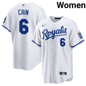 Lorenzo Cain Women #6 White Stitched The 'Yals Jersey 986848-378