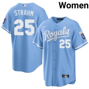 Matt Strahm Official #25 Women's Blue The 'Yals Jersey 556427-434