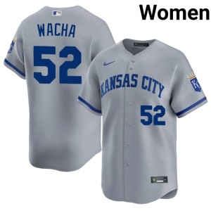 2026 #52 Michael Wacha KC Gray Womens Jerseys 989354-239