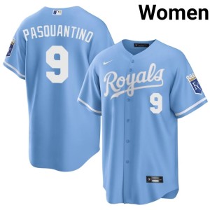 The Blue Crew Replica Blue #9 Vinnie Pasquantino Women's Jerseys 757000-898