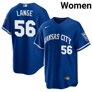 Women Royal Player #56 Royals Alex Lange Jerseys 942288-239