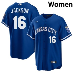 Bo Jackson #16 KC New Womens Royal Jerseys 875138-583