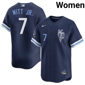 City Connect Bobby Witt Jr. Royals #7 Popular Women's Navy Jerseys 703558-535