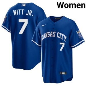 Women's Bobby Witt Jr. KC #7 Royal Authentic Jerseys 819674-741