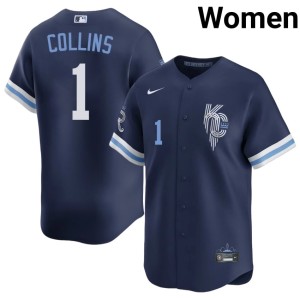 City Connect #1 Navy Isaac Collins The Crowns Replica Womens Jersey 969127-599