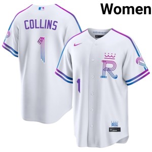 City Connect Embroidery Isaac Collins Women's The Boys in Blue #1 White Jerseys 773205-944