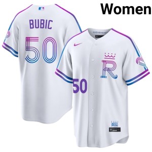 City Connect Limited Kris Bubic Women #50 White Kansas City Royals Jerseys 672053-246
