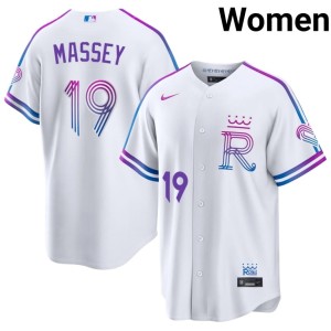 City Connect White Women Kansas City Royals #19 2026 Michael Massey Jersey 622232-188