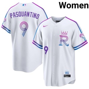 City Connect White The Boys in Blue Replica Women #9 Vinnie Pasquantino Jerseys 514829-899
