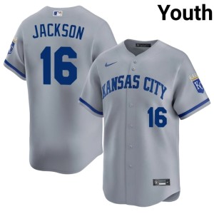 Gray KC Royals Game Youth Bo Jackson #16 Jerseys 715707-906
