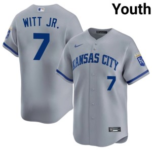Authentic Bobby Witt Jr. #7 Gray KC Youth Jersey 964840-133