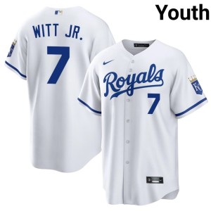 Youth White The Crowns #7 Bobby Witt Jr. Popular Jerseys 841962-208