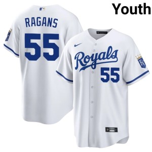 #55 White MLB Youth Cole Ragans Kansas City Royals Jersey 635072-908