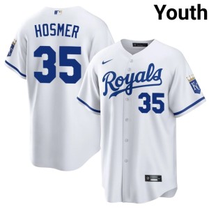 Eric Hosmer Royals Official White Youth #35 Jersey 368327-860