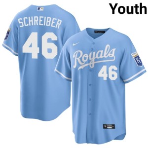 John Schreiber The Blue Crew Authentic Youth #46 Blue Jersey 131079-116