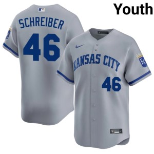 Stitched Youth #46 Gray John Schreiber Royals Jerseys 521485-402