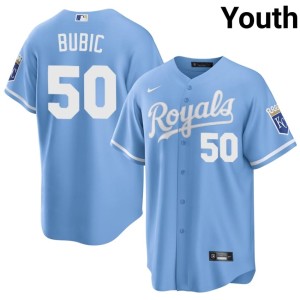 Blue #50 Kris Bubic Youth The 'Yals Replica Jerseys 722431-926
