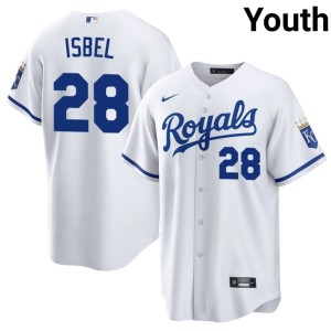 Youth Replica White Kyle Isbel KC #28 Jerseys 174415-181