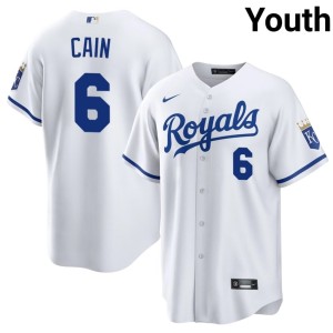 #6 White KC Lorenzo Cain Popular Youth Jersey 976486-178