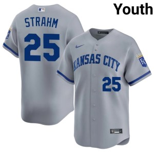 #25 2026-27 Gray Matt Strahm Kansas City Royals Youth Jersey 901804-222