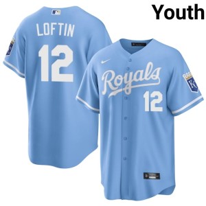 Royals Nick Loftin #12 Popular Youth Blue Jerseys 389477-315