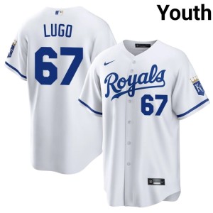 Seth Lugo KC Youth Stitched White #67 Jerseys 969478-351