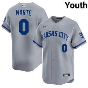 Youth Gray Player #0 The Blue Crew Starling Marte Jersey 284095-498