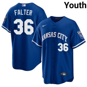 New The Blue Crew Royal Bailey Falter #36 Youth Jerseys 448319-785