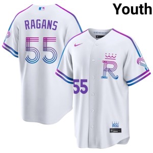 City Connect Youth MLB White Royals #55 Cole Ragans Jerseys 253660-120