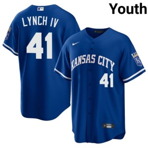 Youth Official Royal #41 Kansas City Royals Daniel Lynch IV Jerseys 331302-705