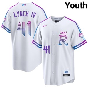 City Connect White #41 Royals Daniel Lynch IV Youth New Jerseys 969780-927